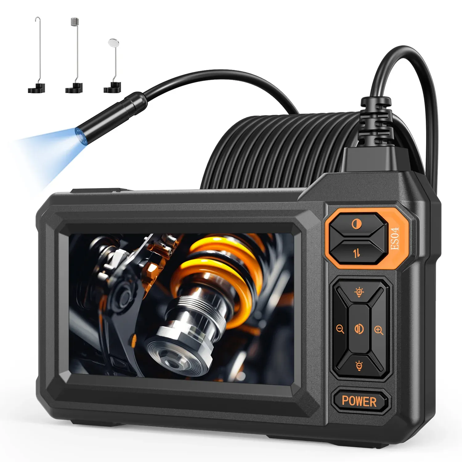 Endoscope Camera 4.3inch IPS Screen IP67 Waterproof HD1080P 8mm Lens Pipe Sewer Inspection Camera Borescope For Car
