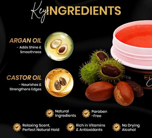 STRONG HOLD- THICK EDGES- EDGE CONTROL BASK AND LATHER Gel Haircare strong edge