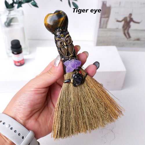 Natural crystal magic broom