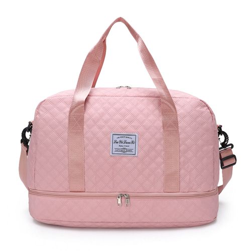 Lightweight Large Capacity Duffle Bag, Stylish Argyle Design, Perfect Carry On Luggage with Separate Shoe Compartment for Travelers
