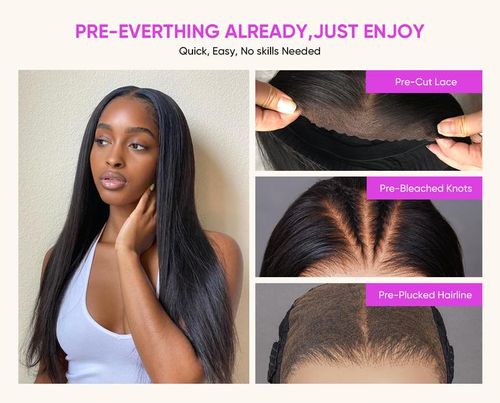 Popular European and American straight hair high temperature silk wigs and synthetic fiber lace front wigs