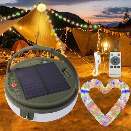 Solar camping string lights