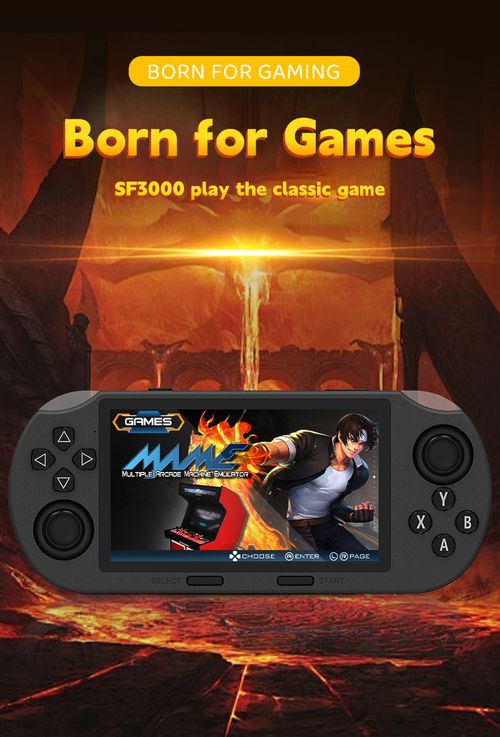 SF3000 4.5-inch large screen dual joystick game console open source handheld nostalgic handheld arcade HD
