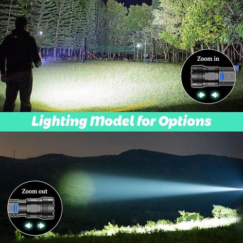 P50 telescopic zoom high-power strong light flashlight
