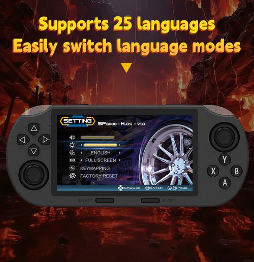 SF3000 4.5-inch large screen dual joystick game console open source handheld nostalgic handheld arcade HD