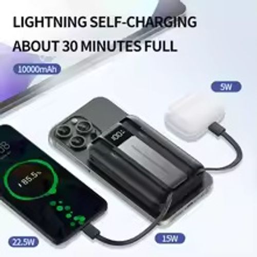 Power Bank 10000mAh 22.5W PD Fast Charging Powerbank Magnetic Wireless Charger External Battery For iPhone 16 15 14 13 12 Xiaomi