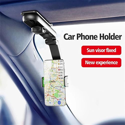 Rotatable and Retractable Car Phone Holder - 2025 New Sunvisor Phone Holder for Car 360 Phone Holder Rotating Phone Mount Universal Phone Mount Car Cellphone Holder Clip Mobile Phone Holder