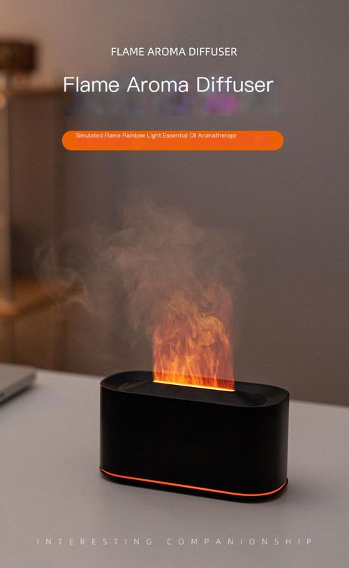 Colorful flame aroma diffuser, humidifier