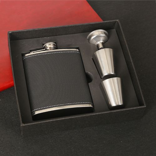 8-ounce telescopic wine flask (with built-in telescopic wine glass)