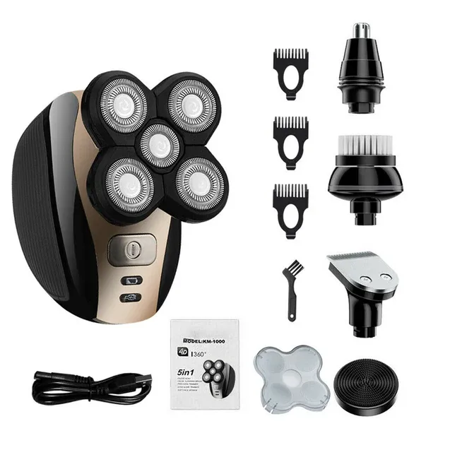 Genkent Electric Shaver 5 In 1 Shaver Trimmer Grooming Rotary