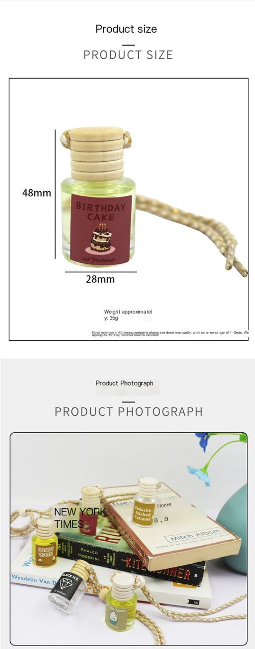 Car aromatherapy glass bottle aromatherapy rearview mirror perfume pendant, let your car have a unique smell