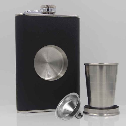 8-ounce telescopic wine flask (with built-in telescopic wine glass)