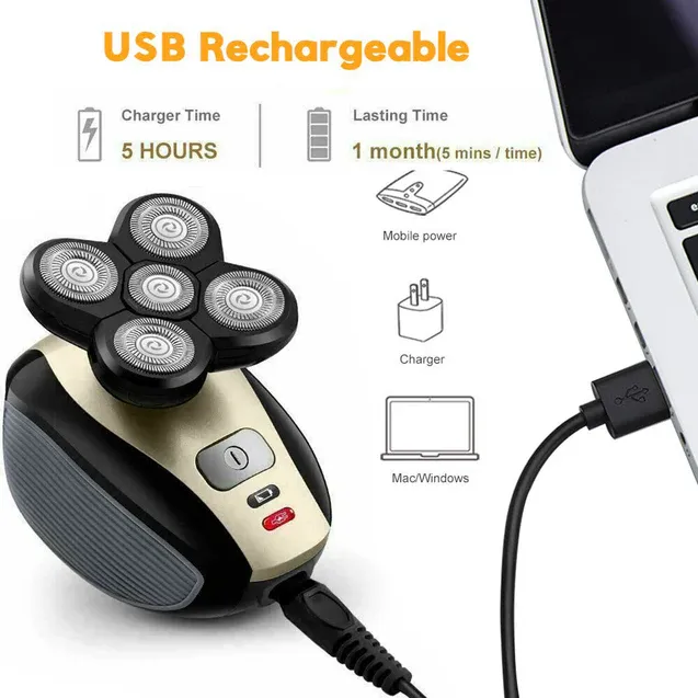 Genkent Electric Shaver 5 In 1 Shaver Trimmer Grooming Rotary