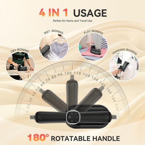 Handheld Steamer for Clothes,10s Heat Up,1200W Steamer ＆ Iron 2 In 1,160ml Capacity Travel Size Garment Steamer,Large Ceramic Heat Panel for 110V~120V Only