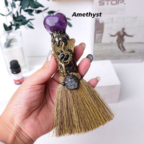Natural crystal magic broom