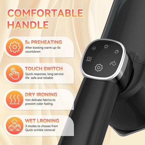 Handheld Steamer for Clothes,10s Heat Up,1200W Steamer ＆ Iron 2 In 1,160ml Capacity Travel Size Garment Steamer,Large Ceramic Heat Panel for 110V~120V Only