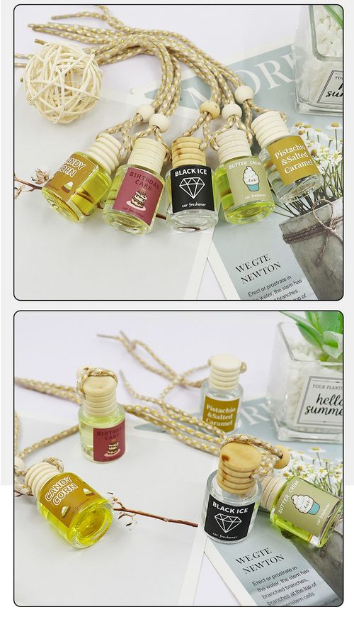 Car aromatherapy glass bottle aromatherapy rearview mirror perfume pendant, let your car have a unique smell