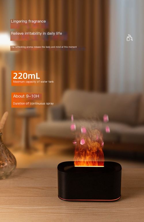 Colorful flame aroma diffuser, humidifier