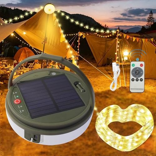 Solar camping string lights