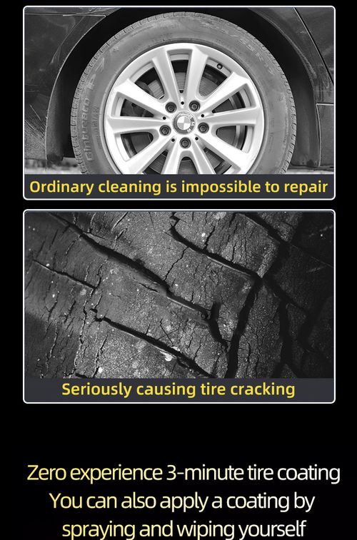 Car tire conditioner with anti-fouling, sun protection, anti-aging, polishing, and coating functions.