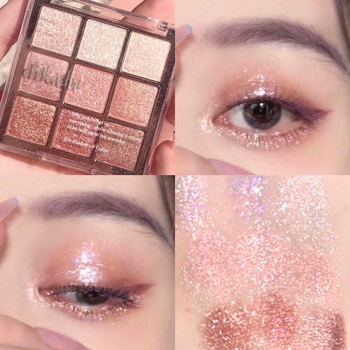 Glitter Eyeshadow Palette, Shimmering High Pigmented Glittering Blendable Eyeshadow Powder, Long Lasting Multicolor Shimmer Eye Makeup Product, Summer Makeup, Glam, Glitter Beauty, Cosmetic