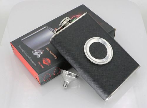 8-ounce telescopic wine flask (with built-in telescopic wine glass)