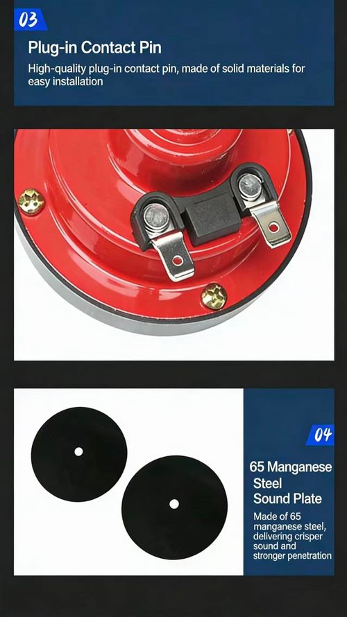 300db Double Horn Pack (12v, Waterproof) Trucks, Trains, Ships,Motorcycles, Alternate Car Parts (Red)