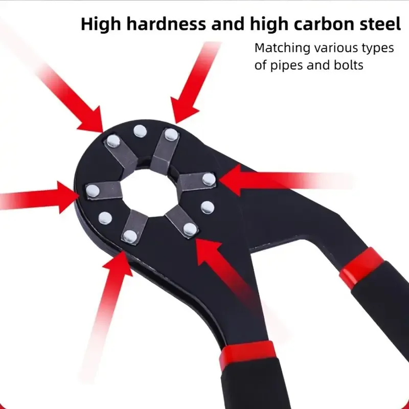 Multi-Purpose Industrial-Grade Alloy Steel Adjustable Hex Wrench (Manual, Grippable)