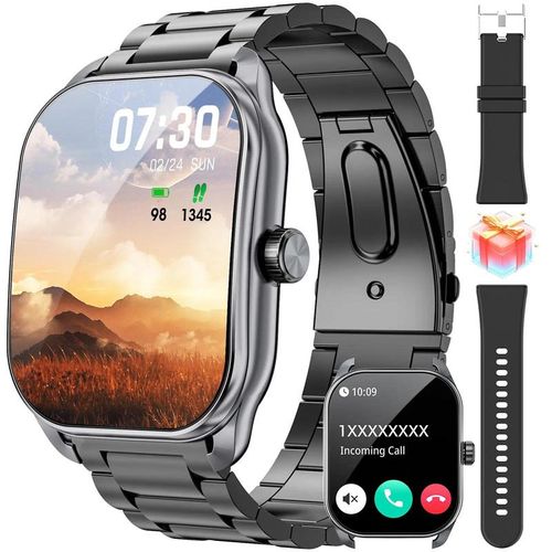 Smart Watch for Men Answer,Make Calls, Fitness Watch with Step Counter, 100+ Sports, Waterproof Fitness Smartwatches Compatible with Android iOS, Back To School Gifts, Wearable
