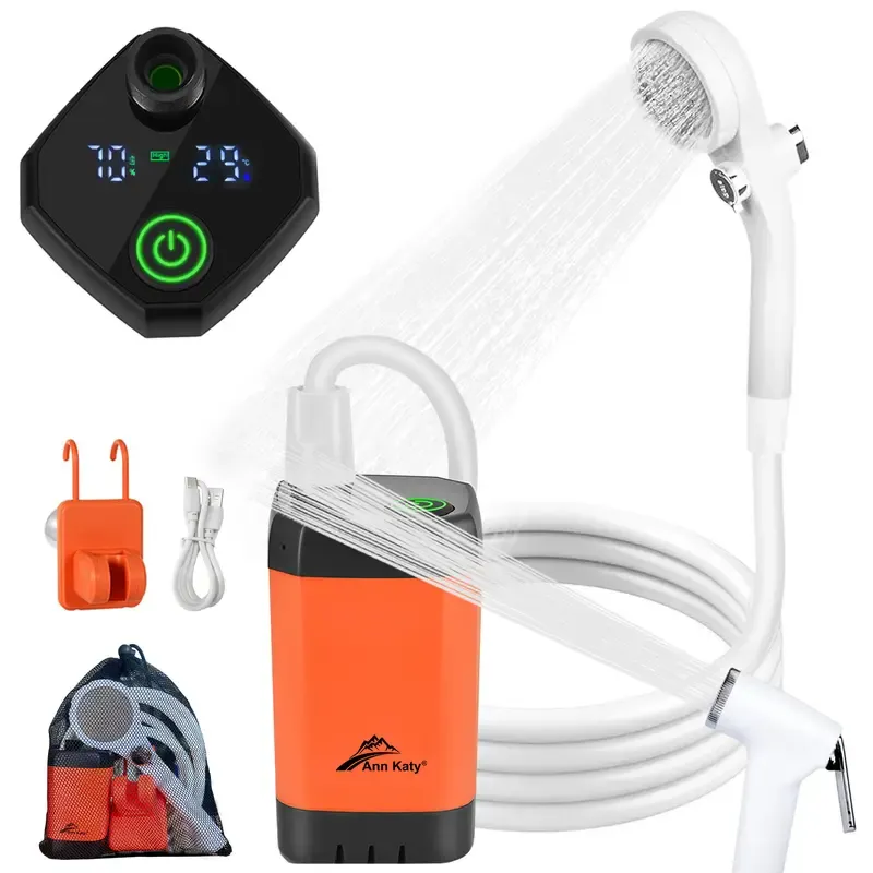 Ann Katy Outdoor Shower, Compact Handheld Rechargeable Gentle Shower Stream, pet Shower,outdoor car washing, Flower watering, Apartment bathing tools