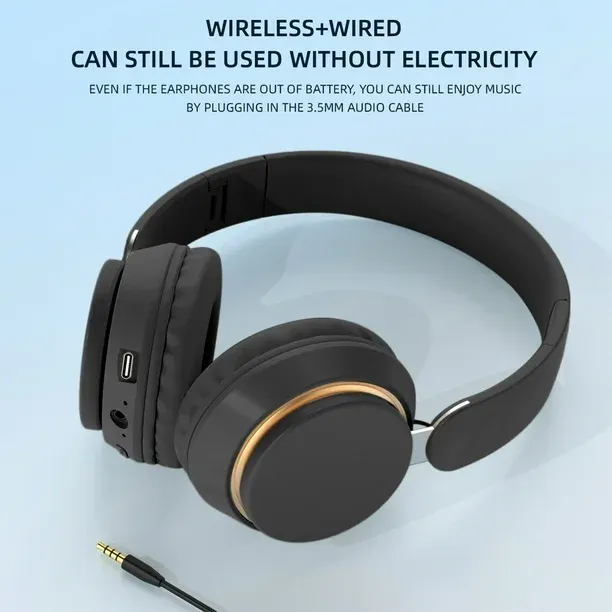 Viflosae Headphones Wireless Bluetooth Headset Subwoofer Bluetooth 5.3 Mobile Computer Game Music Sports Game Headphones Electronics Gadgets