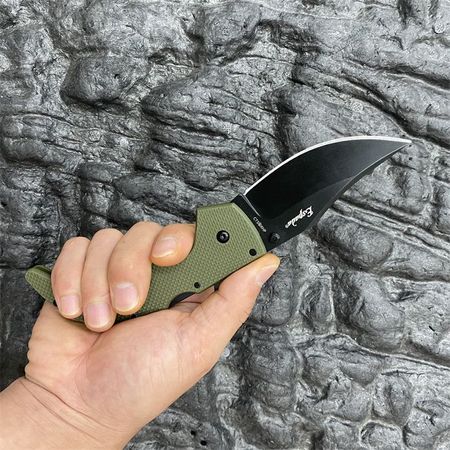 Steel Ultra-Sharp Blades Matte Black G-10 Handle Scales Tactical Pocket Folding Knife