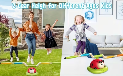 This three-in-one musical jumping game, ring toss game, and rocket launcher can be played indoors or outdoors and is a perfect gift for various holidays.