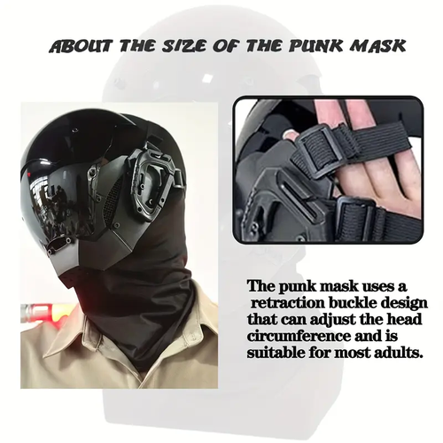 Cyberpunk Cool Sci-Fi Futuristic Mask, Basic Black Dress Up Accessories, Halloween Cosplay Photo Prop, Bar Club Rave LARP Party Supply, Stage Performance Accessory, Gift & Collection