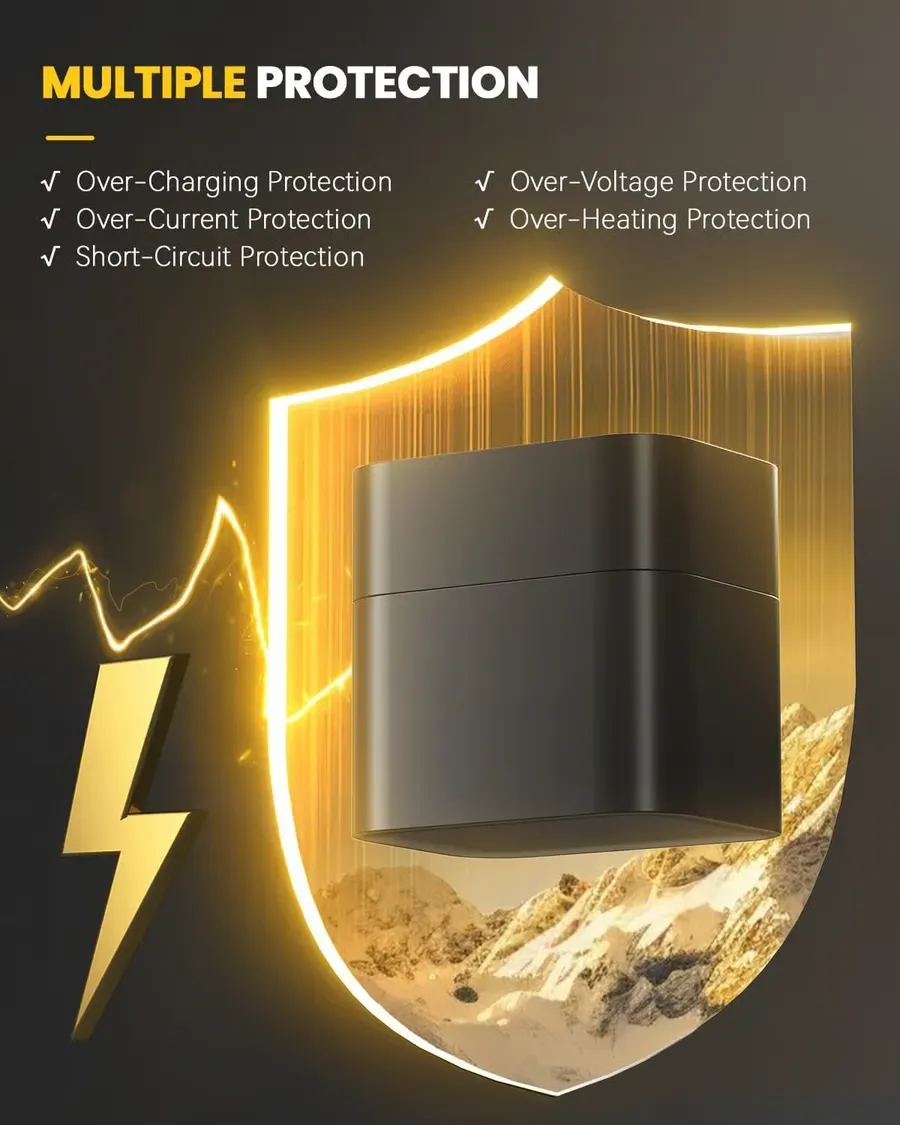 2pcs 🔋AA & AAA Lithium Battery Smart Charging Case