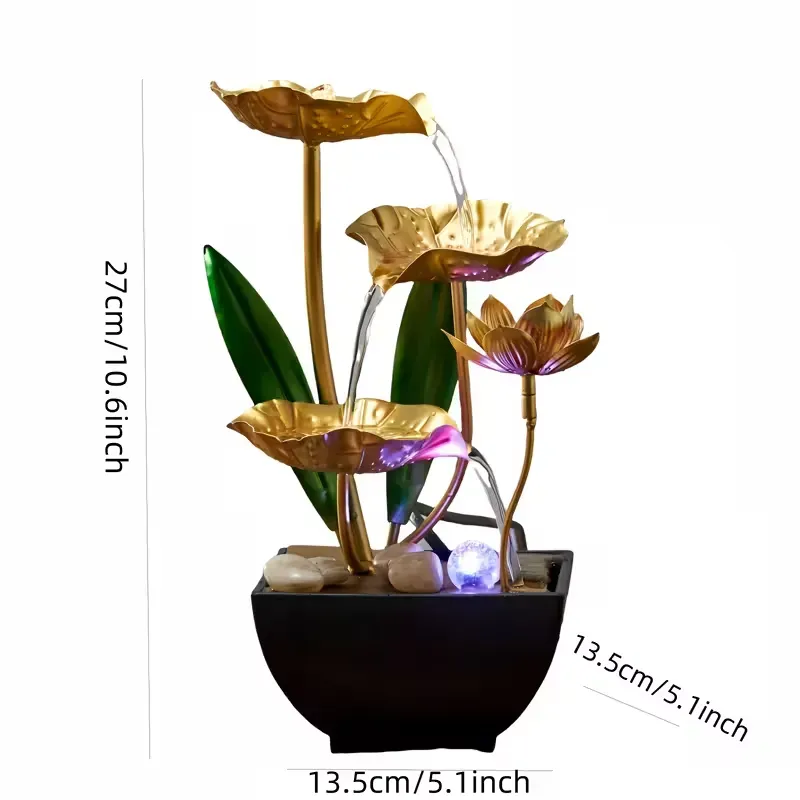 Small Indoor Fountain Automatic Humidifier Desktop Decor for Living Room and Bedroom Relaxation Craft