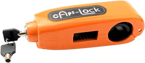 CapsLock effective motorcycle and scooter handlebar safety lock (orange)