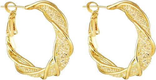 Retro temperament earrings 2025 new high-end metal earrings niche fashion all-match earrings
