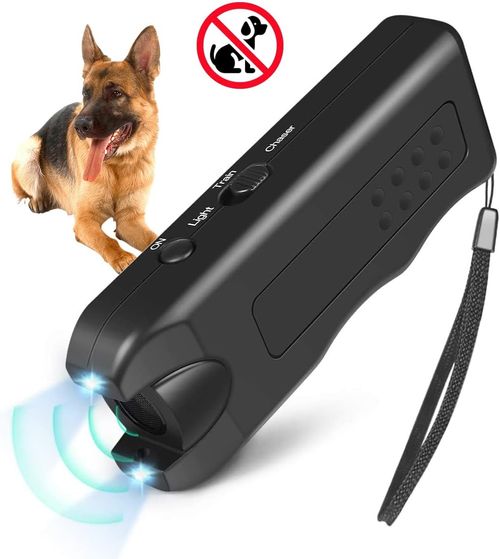 Hot-selling high-quality ultrasonic double-headed dog repeller, dual-speaker portable pet dog training device, barking stopper, LED flashlight