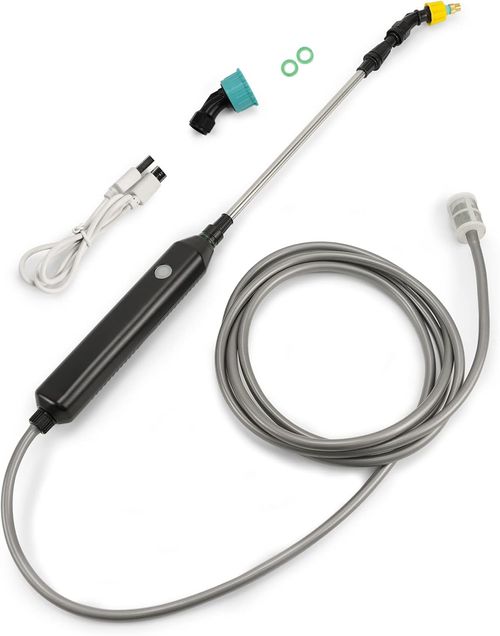 Portable Electric Gardening Sprayer Irrigation Tool USB 2400mah Rechargeable Telescopic Handle With 3 Nozzles