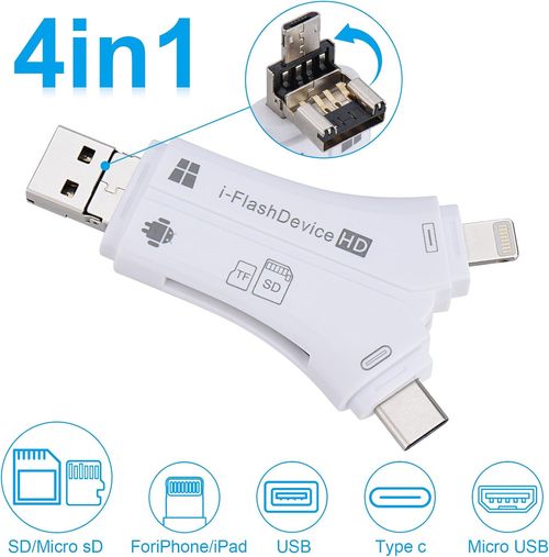 Four-in-one multi-function card reader mobile phone computer dual-use high-speed transmission card reader sd memory card tf card