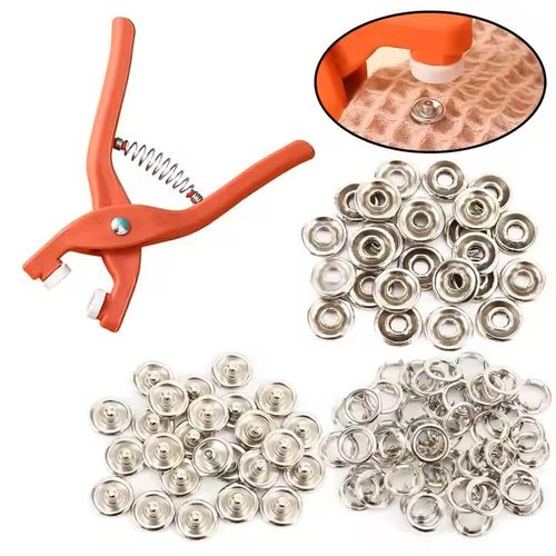 Five-claw buckle installation set button no-seam nail buckle hand press pliers button tool mother-and-child buckle new multi-function concealed buckle