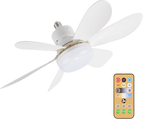 2-IN-1 PORTABLE CEILING FAN & LIGHT with Remote Control
