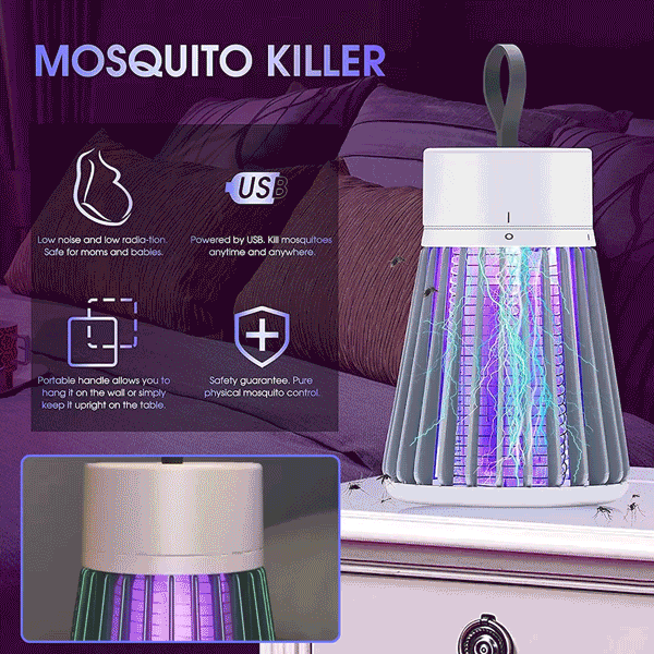 New portable electric mosquito killer purple light mosquito killer electric shock mosquito killer