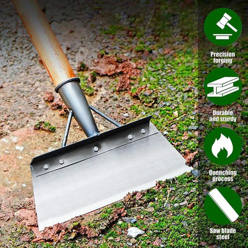 Multi-functional cleaning shovel, farm weeding planting shovel, square garden shovel, weeding tool (28cm)