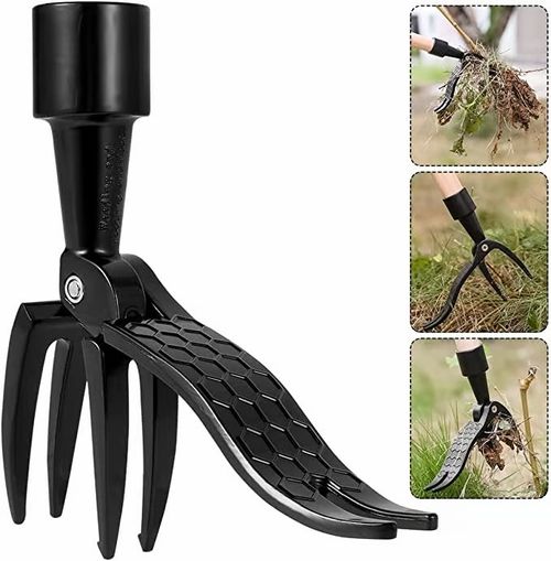 New vertical weeder gardening tool no-bending garden weeder pedal rooter (without wooden handle)