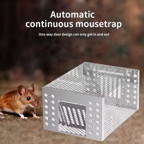 Reusable galvanized automatic door closing mousetrap, non-toxic and harmless, suitable for indoor and outdoor warehouses, garages and restaurants