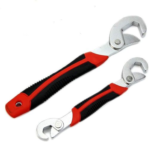 2 universal wrenches sturdy pipe vise wrench comfortable pipe vise wrench anti-rust adjustable wrench strong connecting rod self-adjusting wrench