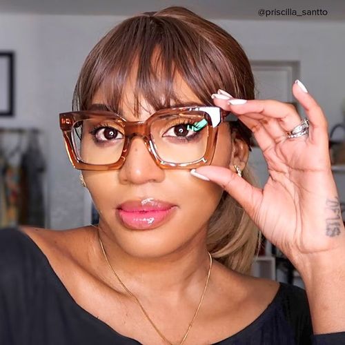 🔥Last Day 49% OFF👀✨👓 Sparkle & Shine with Square Champagne Glasses! ✨