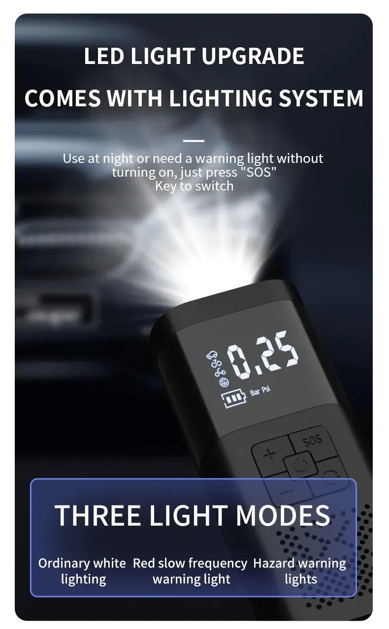 Portable Air Pump Wireless Tyre Inflator